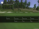 Scene from indoor golf simulator